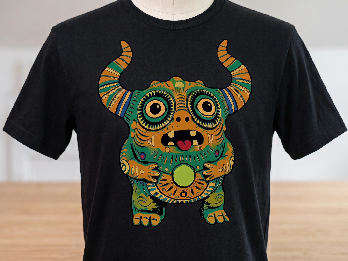 Camiseta: Toxco Descubre a Toxco en camiseta, basada en la figura del monstruo artesanal en barro cocido. ¡Encuentra tu bestia!